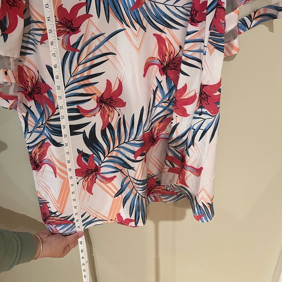 Pink and Blue Floral Dress NWOT - Picture 6 of 6